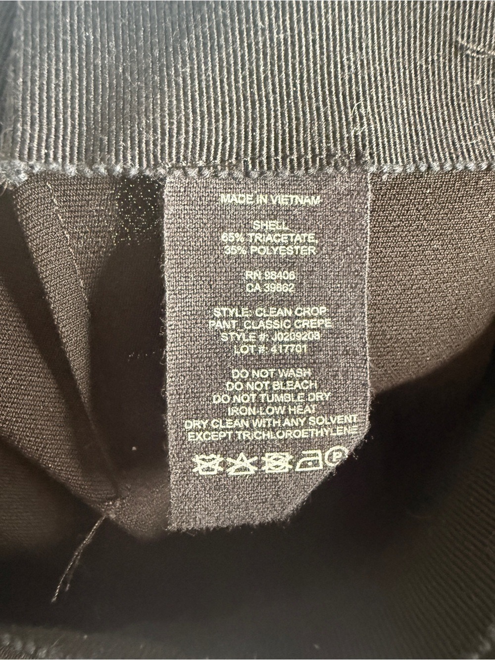 Theory Black Crepe Wide Leg Pant Size 00 - Picture 3 of 12